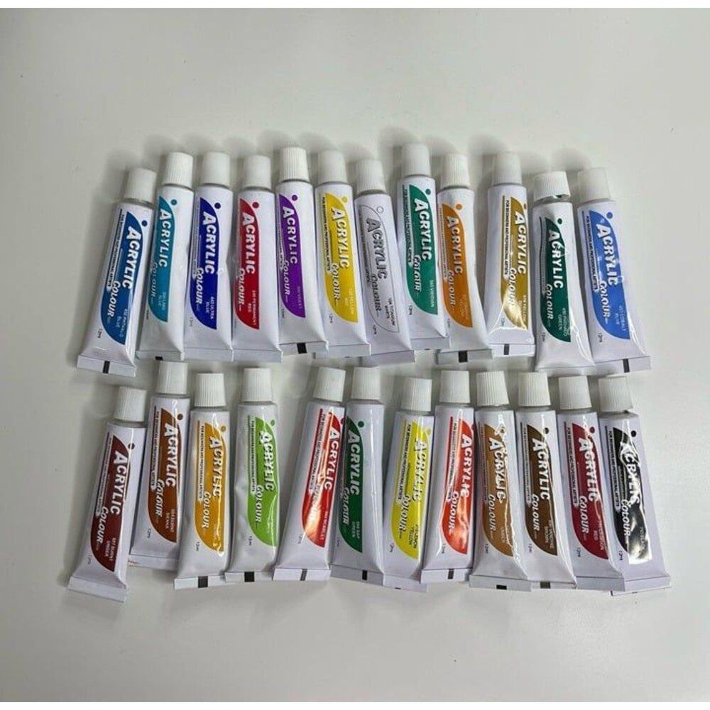 Bright Creations Multi-Colored Acrylic Paint Tubes 24 PCS. Set